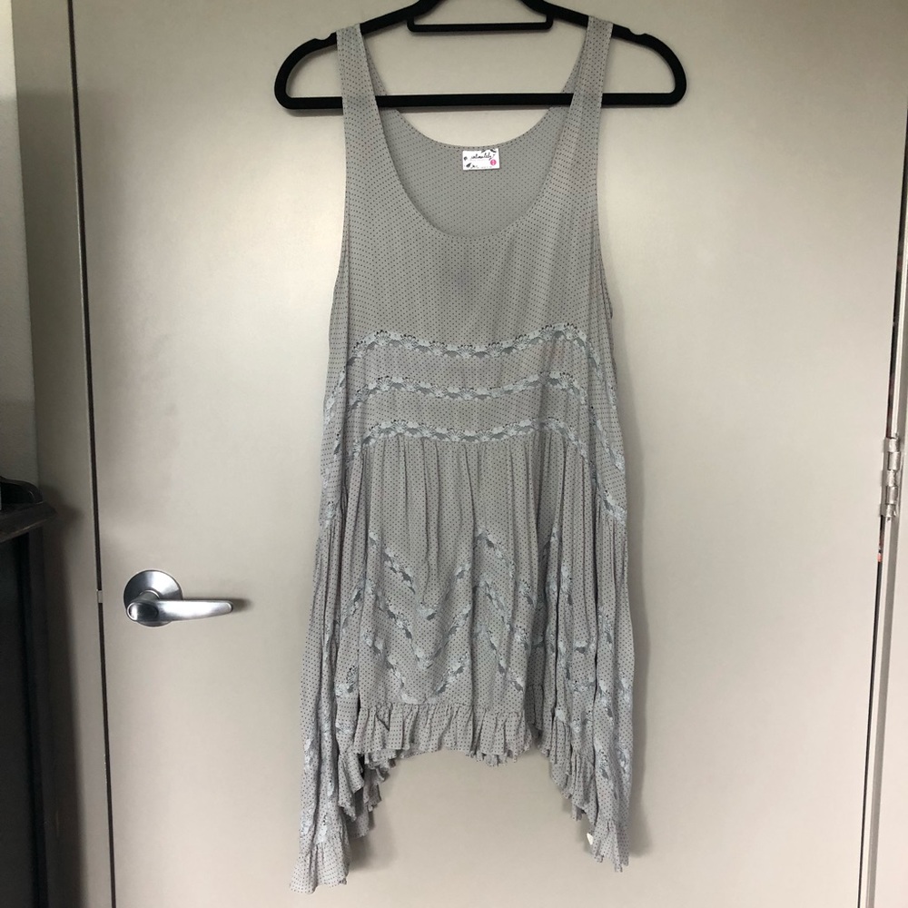 Voile and Lace Trapeze Slip